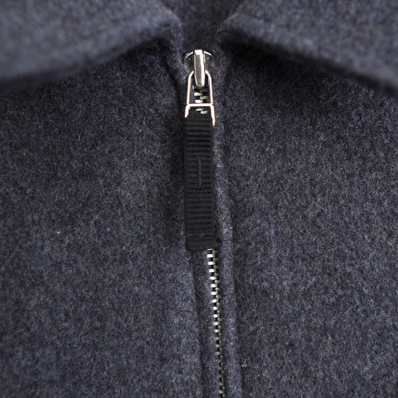 Flap Pocket Wool Zip - up Jacket - NEWSED