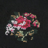 ダイリク Flower Cross Embroidery Border Knit セーター ブラック F (XL～XXLサイズ相当) メンズ - NEWSED