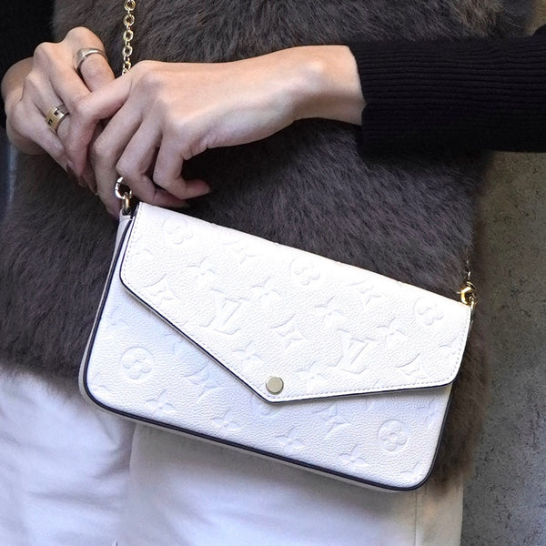 ルイ ヴィトン モノグラム アンプラント ポシェット フェリシー クリーム M82363