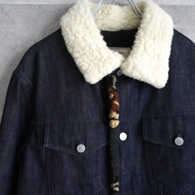 Fox Head Pattern Boa Denim Jacket｜Made in Portugal - NEWSED