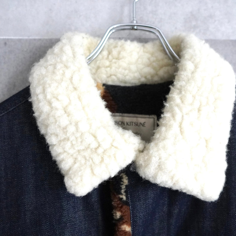 Fox Head Pattern Boa Denim Jacket｜Made in Portugal - NEWSED
