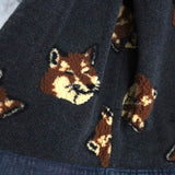 Fox Head Pattern Boa Denim Jacket｜Made in Portugal - NEWSED