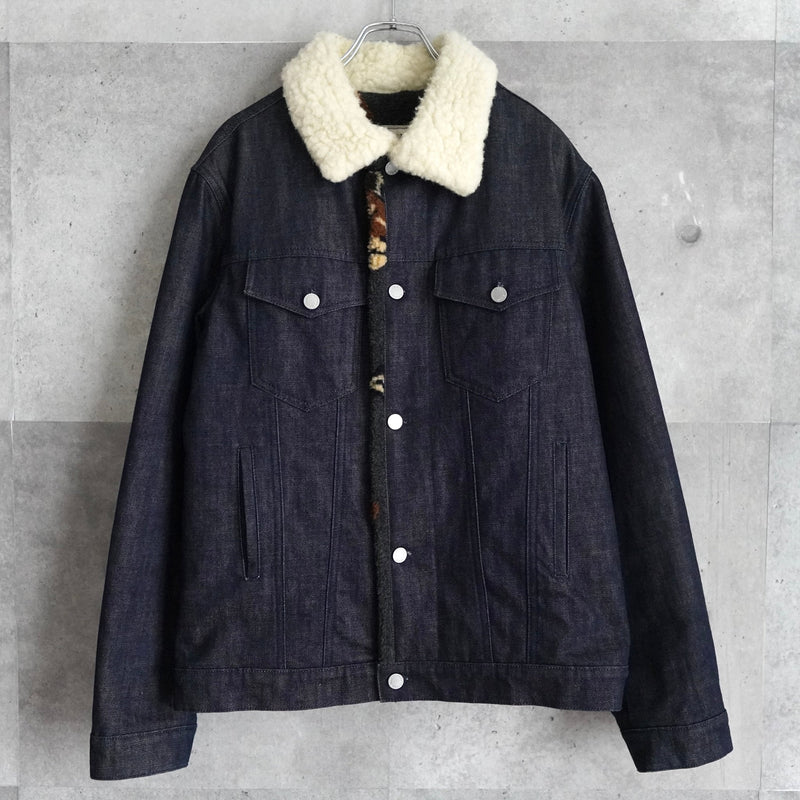 Fox Head Pattern Boa Denim Jacket｜Made in Portugal - NEWSED