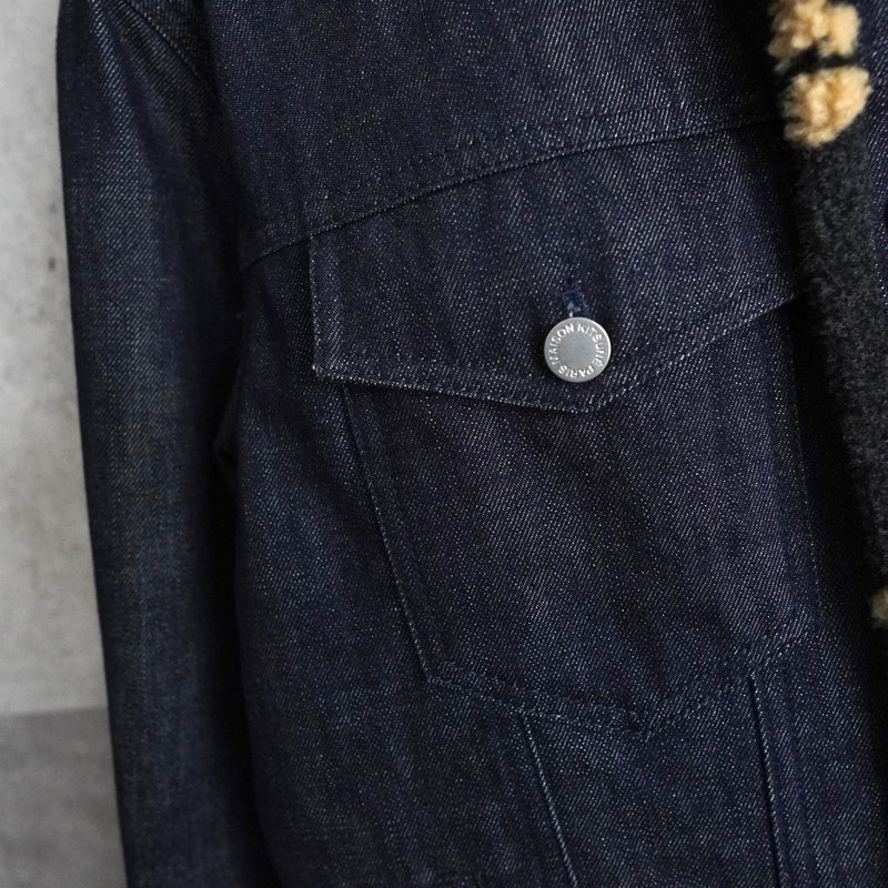 Fox Head Pattern Boa Denim Jacket｜Made in Portugal - NEWSED