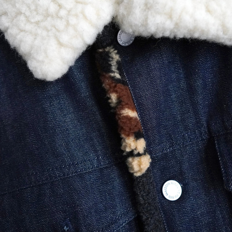 Fox Head Pattern Boa Denim Jacket｜Made in Portugal - NEWSED