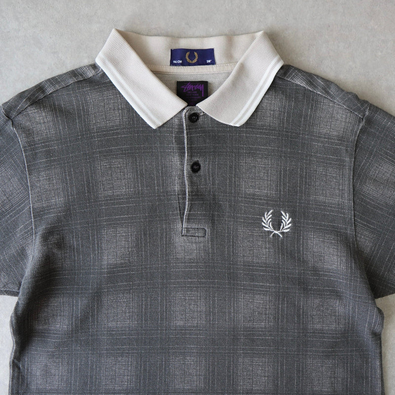 FRED PERRY × STUSSY Logo Embroidery Check Polo Shirt - NEWSED