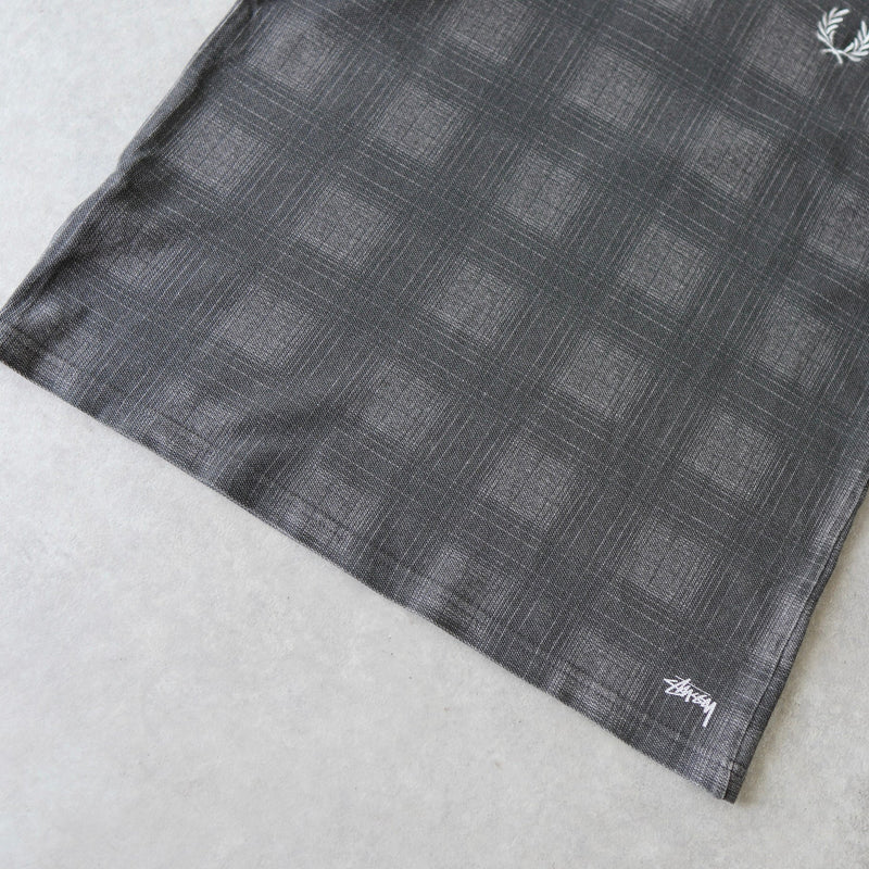 FRED PERRY × STUSSY Logo Embroidery Check Polo Shirt - NEWSED