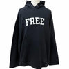 バレンシアガ FREE DISTRESSED NO RIB HOODIE ダメージ加工 オーバーサイズ パーカー ブラック XXS メンズ