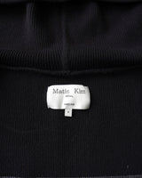 マーティンキム バックロゴ フーデッド ニット ベスト ブラック FREE SIZE メンズ レディース - NEWSED
