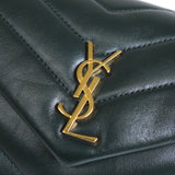 サンローラン YSLロゴ ルル レザー ショルダーバッグ グリーン
