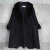 Fur Shawl Collar Wool Long Coat