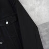 MM6 Maison Margiela mixed-material shirt sleeve black denim jacket