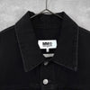 MM6 Maison Margiela mixed-material shirt sleeve black denim jacket