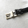 グッチ Gロゴ シルバー金具 ベルト ブラック レディース