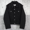 MM6 Maison Margiela mixed-material shirt sleeve black denim jacket
