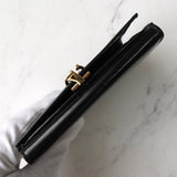 グッチ G金具 レザー 二つ折り財布 ブラック - NEWSED