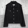 MM6 Maison Margiela mixed-material shirt sleeve black denim jacket