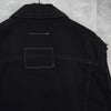MM6 Maison Margiela mixed-material shirt sleeve black denim jacket