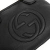 グッチ スーキー インターロッキングG レザー フリンジ 2way ハンドバッグ ショルダーバッグ ブラック