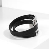 エルメス プスプス レザー ブレスレット シルバー金具 G刻印 ブラック - NEWSED