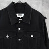 MM6 Maison Margiela mixed-material shirt sleeve black denim jacket