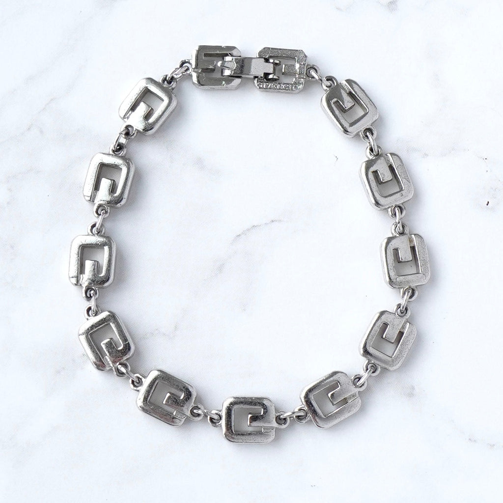 Givenchy G logo silver bracelet