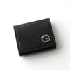 グッチ  インターロッキングG レザー 二つ折り コインケース ブラック 箱付き