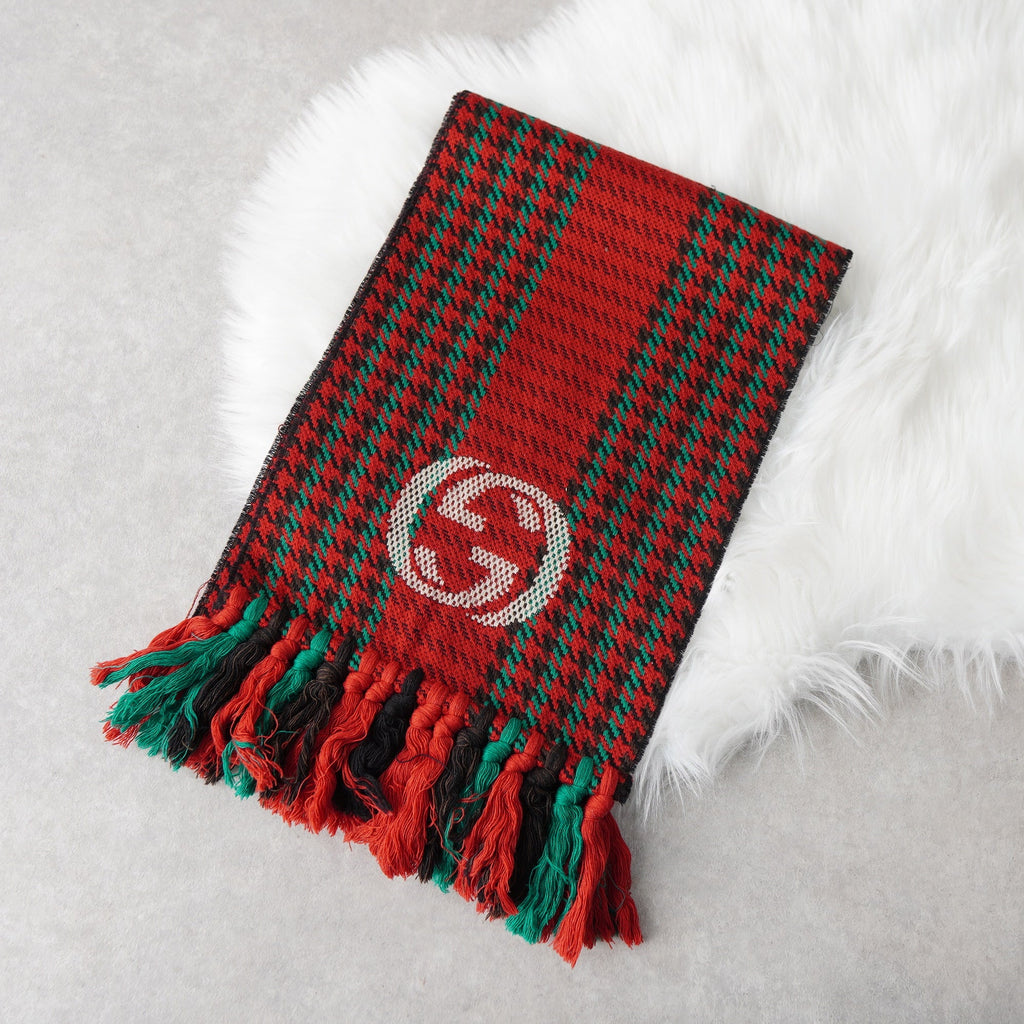 グッチ インチャーロッキングG マフラー ストール レッド