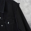 MM6 Maison Margiela mixed-material shirt sleeve black denim jacket