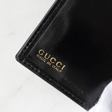 グッチ G金具 レザー 二つ折り財布 ブラック - NEWSED