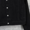 MM6 Maison Margiela mixed-material shirt sleeve black denim jacket