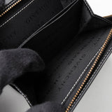 ジバンシィ ヴィンテージ Gロゴ キャンバス / レザー 二つ折り財布 グレー / ブラック 箱付き - NEWSED