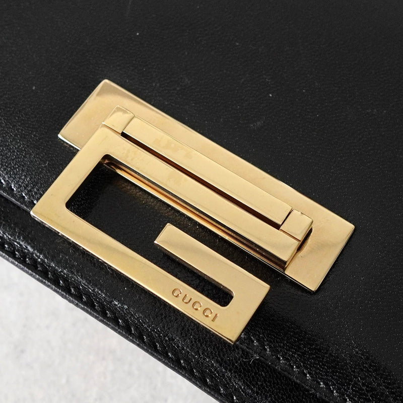 グッチ Gロゴ金具 レザー ワンショルダーバッグ ブラック | ブランド