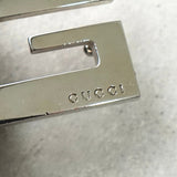 グッチ Gロゴ シルバー金具 ベルト ブラック レディース - NEWSED