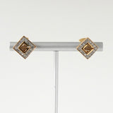 ジバンシィ スクエア ラインストーン Gロゴ イヤリング ゴールド / シルバー 箱付き - NEWSED