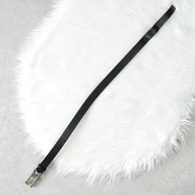 グッチ Gロゴ シルバー金具 ベルト ブラック レディース - NEWSED