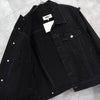 MM6 Maison Margiela mixed-material shirt sleeve black denim jacket
