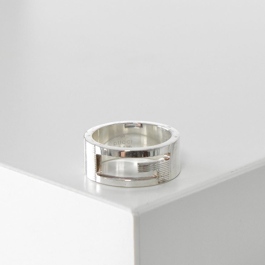 グッチ ブランデッドG シルバー925 指輪 リング 11.5号 磨き済み