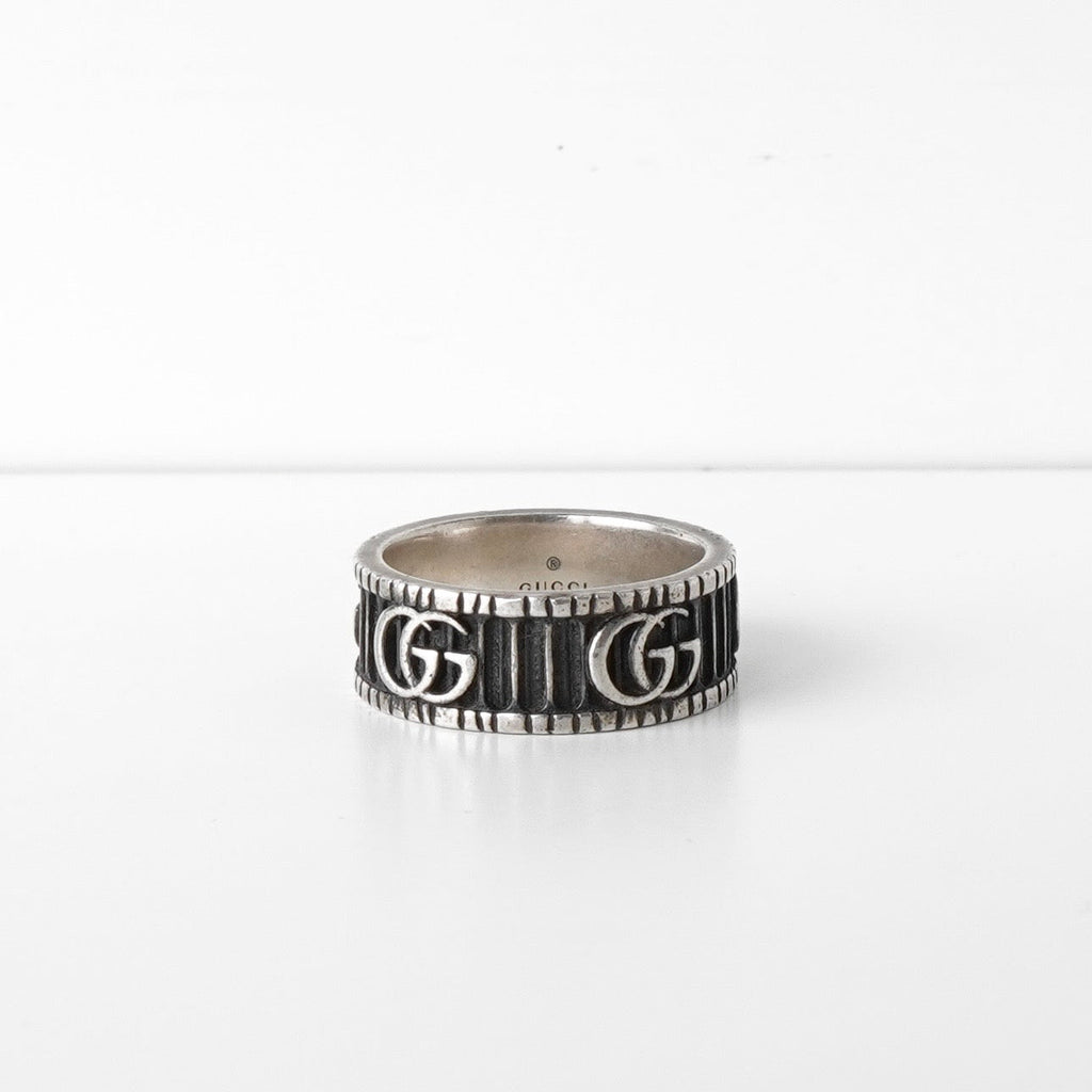 Gucci Double G Silver 925 Ring Size 15/14