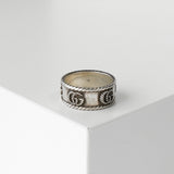 グッチ アラベスク インターロッキングG シルバー925 指輪 リング 18サイズ 16号 - NEWSED