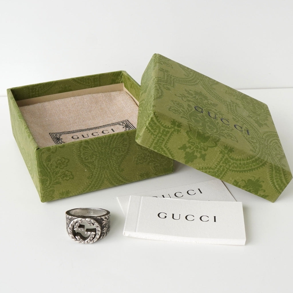 グッチ ダブルG アラベスク シルバー925 指輪 リング サイズ18 / 17号