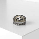 グッチ インターロッキングG アラベスク シルバー925 指輪 リング 18.5号 - NEWSED