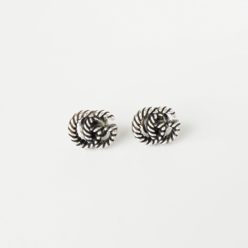 Gucci Double G Twist Earrings in Silver 925