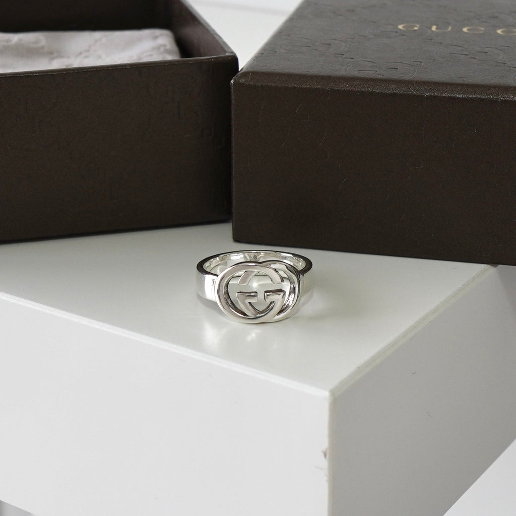 グッチ インターロッキングG シルバー925 指輪 リング 19.5号