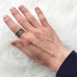 グッチ アラベスク フラワー インターロッキングG シルバー925 指輪 リング サイズ22 20号 - NEWSED