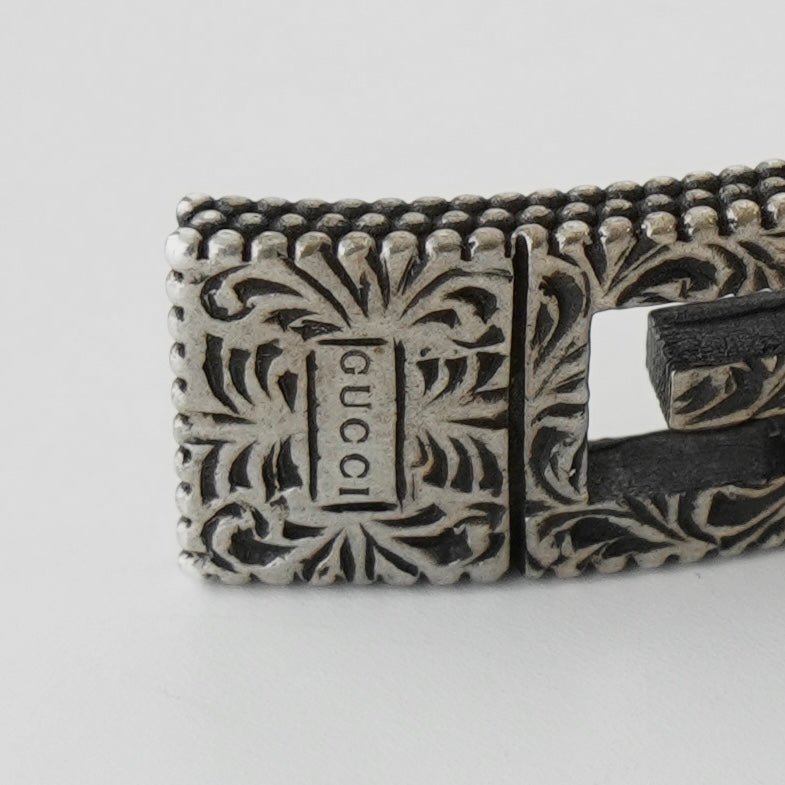 グッチ アラベスク カットアウトG シルバー925 バングル 箱付き - NEWSED