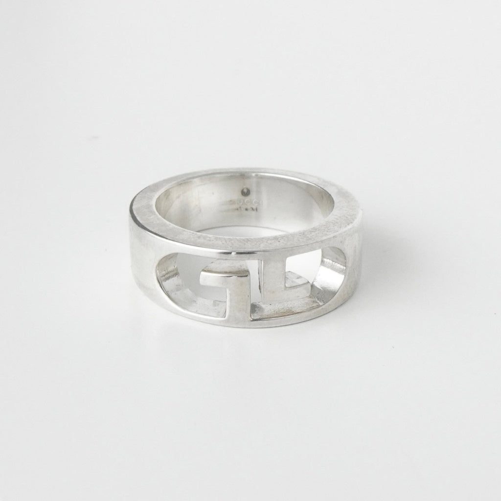 グッチ カットアウト ダブルG シルバー925 指輪 リング 9号