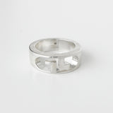 グッチ カットアウト ダブルG シルバー925 指輪 リング 9号 - NEWSED