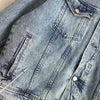 Ami Paris Ami Paris bleached and distressed large fit denim jacket G-jacket