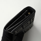 ジバンシィ ヴィンテージ Gロゴ キャンバス / レザー 二つ折り財布 グレー / ブラック 箱付き - NEWSED